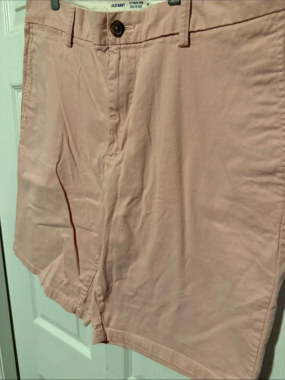 Old Navy Men’s Light Pink Flat Front Chino Shorts